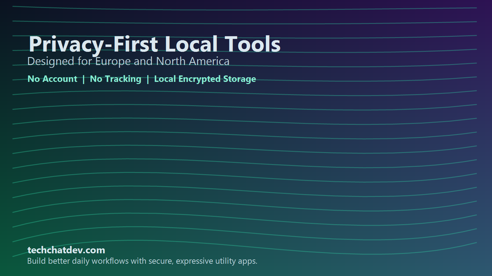 Abstract visual showing privacy-first local app engineering